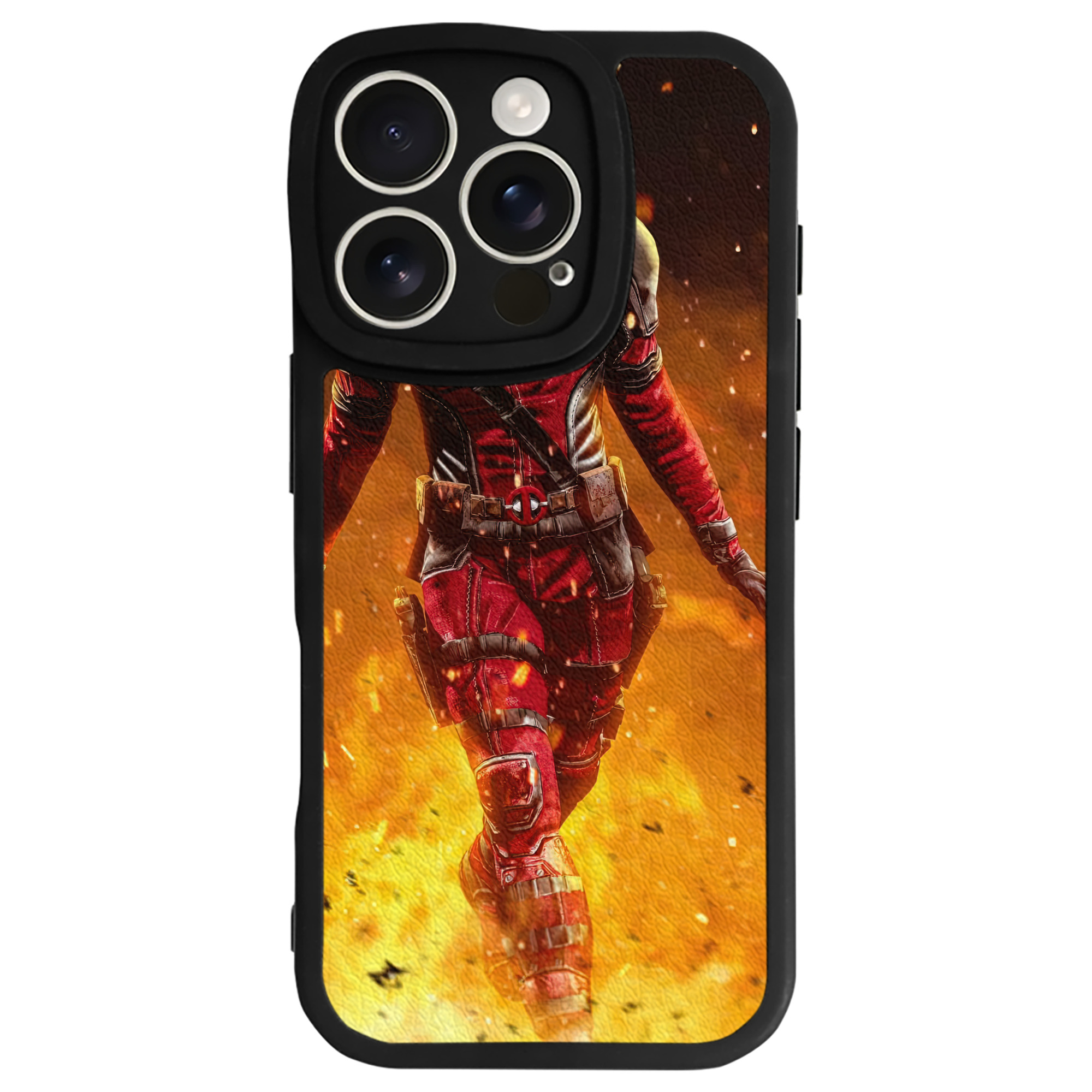 （画像用） Deadpool デッドプール 【iPhone 16シリーズ対応】シリコンスマホケース（レザー調） 材質：シリコン